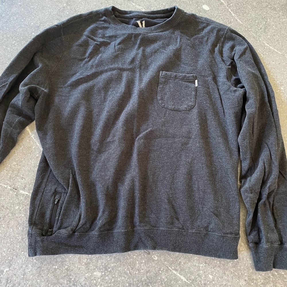Vuori Jeffrey Charcoal Crewneck Sweater pullover